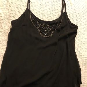 NY&CO Layered Camisole with gold beaded neckline